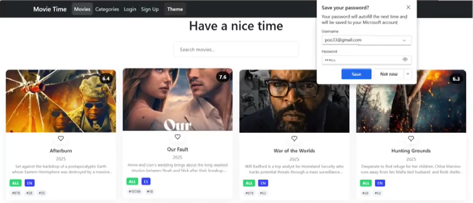 موقع يتيح مشاهدة الأفلام ويدعم بعض المميزات لتحسين تجربة المستخدم